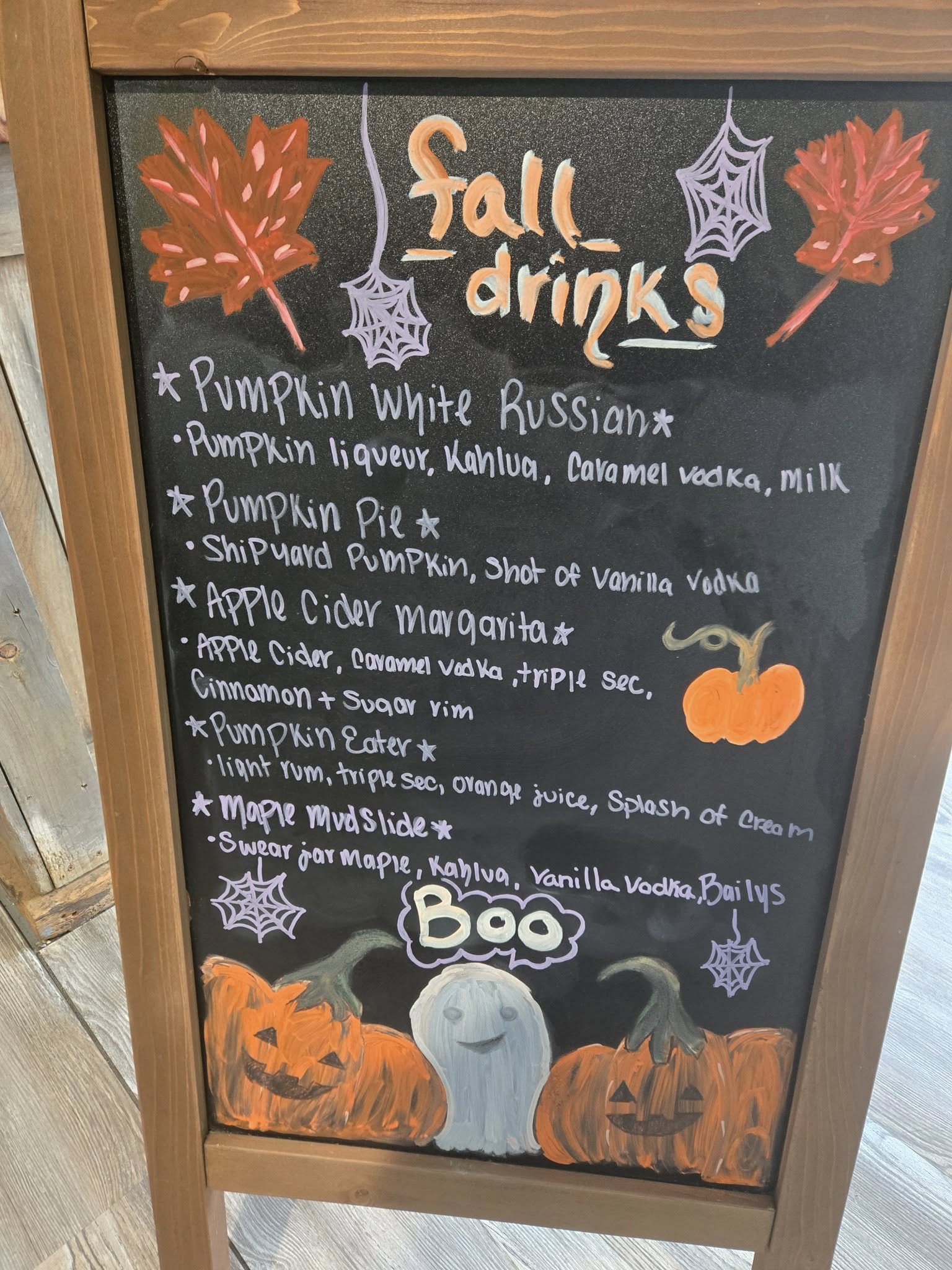 fall drinks board